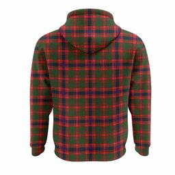 Kinninmont Tartan Crest Hoodie Ferocious Lion Style