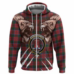 MacNaughton (McNaughton) Tartan Crest Hoodie Ferocious Lion Style