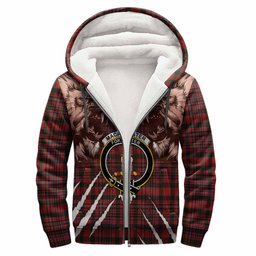 MacAlister (McAlister) Tartan Crest Sherpa Hoodie Ferocious Lion Style