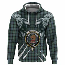 Melville Tartan Crest Hoodie Ferocious Lion Style