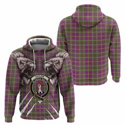 Taylor (Tailyour) Tartan Crest Hoodie Ferocious Lion Style