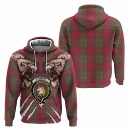 Stewart (Stuart) of Appin Tartan Crest Hoodie Ferocious Lion Style