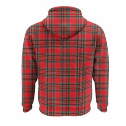 Binning Tartan Crest Hoodie Ferocious Lion Style