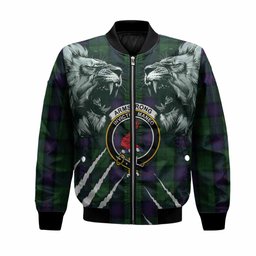 Armstrong Tartan Crest Bomber Jacket Ferocious Lion Style