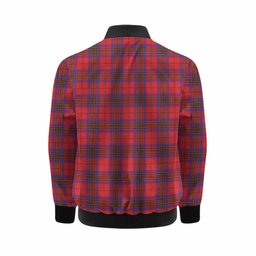 Leslie Tartan Crest Kid Bomber Jacket Ferocious Lion Style