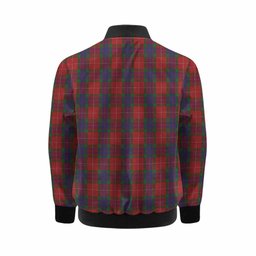 Fraser Tartan Crest Kid Bomber Jacket Ferocious Lion Style