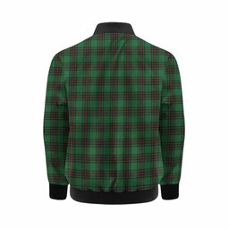 Ged Tartan Crest Kid Bomber Jacket Ferocious Lion Style