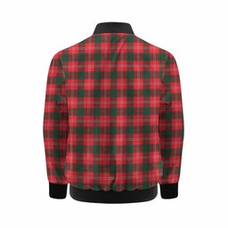Fenton Tartan Crest Kid Bomber Jacket Ferocious Lion Style