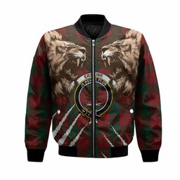 Erskine Tartan Crest Bomber Jacket Ferocious Lion Style