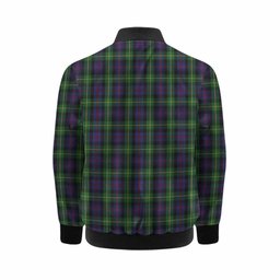 Farquharson Tartan Crest Kid Bomber Jacket Ferocious Lion Style