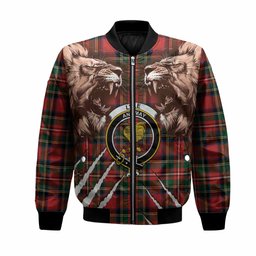 Lyle Tartan Crest Bomber Jacket Ferocious Lion Style