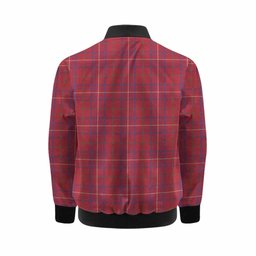 Rose Tartan Crest Kid Bomber Jacket Ferocious Lion Style