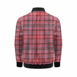 Straiton Tartan Crest Kid Bomber Jacket Ferocious Lion Style