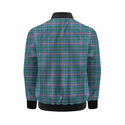 Pitcairn Tartan Crest Kid Bomber Jacket Ferocious Lion Style