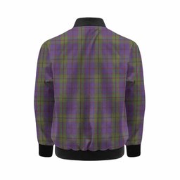 Strachan Tartan Crest Kid Bomber Jacket Ferocious Lion Style