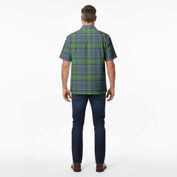 Colville Tartan Crest Hawaiian Shirt Ferocious Lion Style