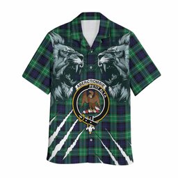 Abercrombie Tartan Crest Hawaiian Shirt Ferocious Lion Style