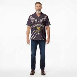 Cumming Tartan Crest Hawaiian Shirt Ferocious Lion Style
