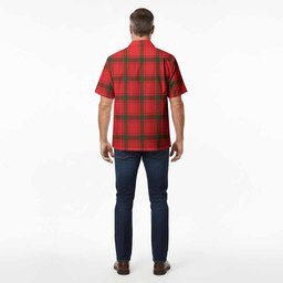 Darroch Tartan Crest Hawaiian Shirt Ferocious Lion Style