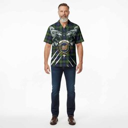Baillie (Bailey) Tartan Crest Hawaiian Shirt Ferocious Lion Style