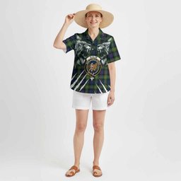 Baillie (Bailey) Tartan Crest Hawaiian Shirt Ferocious Lion Style