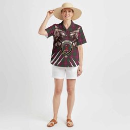 Crawford Tartan Crest Hawaiian Shirt Ferocious Lion Style