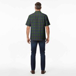 Adam Tartan Crest Hawaiian Shirt Ferocious Lion Style
