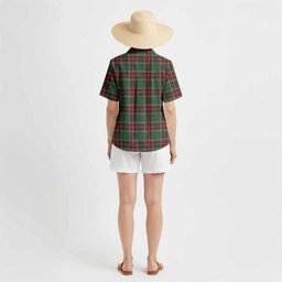 Baxter Tartan Crest Hawaiian Shirt Ferocious Lion Style