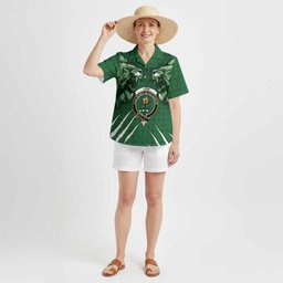 Don Tartan Crest Hawaiian Shirt Ferocious Lion Style