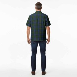 Colquhoun Tartan Crest Hawaiian Shirt Ferocious Lion Style