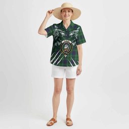Duncan Tartan Crest Hawaiian Shirt Ferocious Lion Style