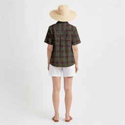 Buchan Tartan Crest Hawaiian Shirt Ferocious Lion Style