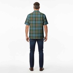 Cathcart Tartan Crest Hawaiian Shirt Ferocious Lion Style