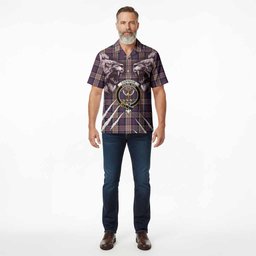 Carnegie Tartan Crest Hawaiian Shirt Ferocious Lion Style