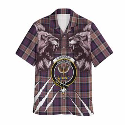 Carnegie Tartan Crest Hawaiian Shirt Ferocious Lion Style