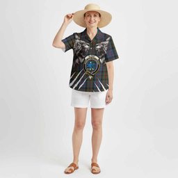 Bowie Tartan Crest Hawaiian Shirt Ferocious Lion Style
