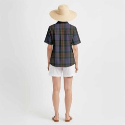 Bowie Tartan Crest Hawaiian Shirt Ferocious Lion Style