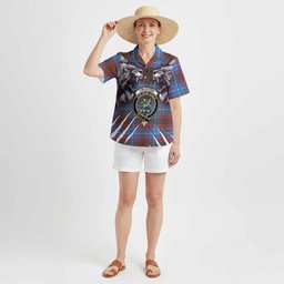 Crichton (Crighton) Tartan Crest Hawaiian Shirt Ferocious Lion Style