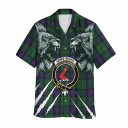 Armstrong Tartan Crest Hawaiian Shirt Ferocious Lion Style