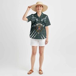 Melville Tartan Crest Hawaiian Shirt Ferocious Lion Style