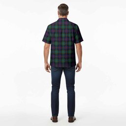 Calder Tartan Crest Hawaiian Shirt Ferocious Lion Style