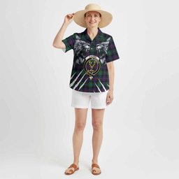 Calder Tartan Crest Hawaiian Shirt Ferocious Lion Style