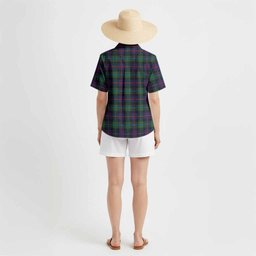 Calder Tartan Crest Hawaiian Shirt Ferocious Lion Style