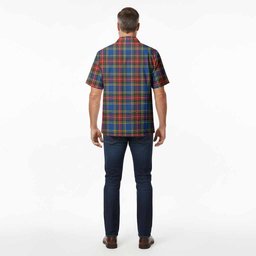 Bethune Tartan Crest Hawaiian Shirt Ferocious Lion Style