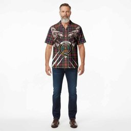 Christie Tartan Crest Hawaiian Shirt Ferocious Lion Style