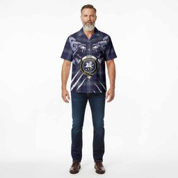 Nevoy Tartan Crest Hawaiian Shirt Ferocious Lion Style