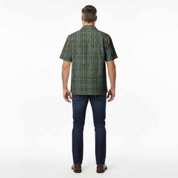 Kelly Tartan Crest Hawaiian Shirt Ferocious Lion Style