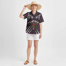Logan Tartan Crest Hawaiian Shirt Ferocious Lion Style