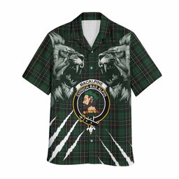 MacAlpine (MacAlpin) Tartan Crest Hawaiian Shirt Ferocious Lion Style