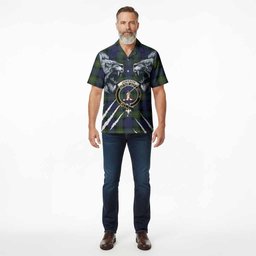 Jamieson Tartan Crest Hawaiian Shirt Ferocious Lion Style
